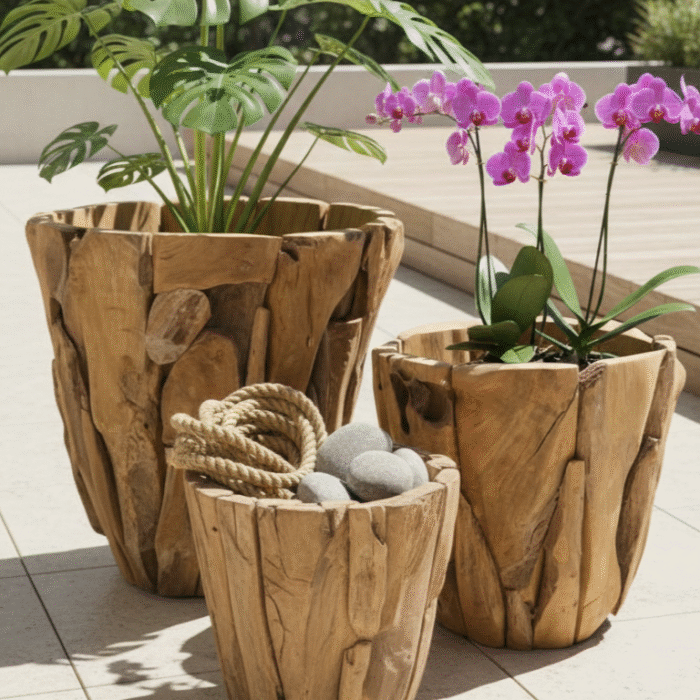 Bali Breeze Teak Pots